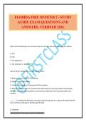 FLORIDA FIRE OFFICER 2 - STUDY GUIDE EXAM QUESTIONS AND ANSWERS&period; VERIFIED 2026
