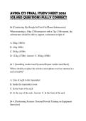 AVIXA CTS FINAL STUDY SHEET 2026 SOLVED QUESTIONS FULLY CORRECT
