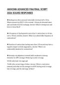 AWHONN ADVANCED FHM FINAL SCRIPT 2026 SOLVED RESPONSES