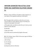AWHONN ADVANCED FHM ACTUAL EXAM PAPER 2026 QUESTIONS SOLUTIONS GRADED A&plus;