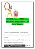 NUR 215 Exam 6 &ndash; 90&plus; Verified Questions with Answers &vert; Meningitis&comma; Stroke&comma; Parkinson&rsquo;s&comma; MS&comma; Guillain-Barr&eacute;&comma; ICP