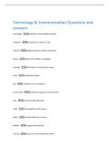 Technology & Communication Questions and  answers 
