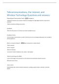 Telecommunications&comma; the Internet&comma; and  Wireless Technology Questions and answers 