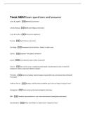 Texas A&M Exam questions and answers 