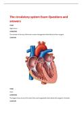 The circulatory system Exam Questions and  answers 