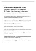 Training and Development in Human  Resources&colon; Methods&comma; Processes&comma; and  Evaluation Exam Questions and answers 
