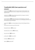 Transferable Skills Exam questions and  answers 