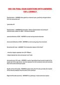 HSS 396 FINAL EXAM QUESTIONS WITH ANSWERS 100&percnt; CORRECT 