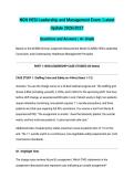 NGN HESI Leadership and Management Exam Latest Update 2026&sol;2027 &vert; Questions and Answers