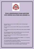Texas Jurisprudence Exam Questions with Verified Solutions 2026 &ndash; A&plus; Graded Complete Exam Preparation Material