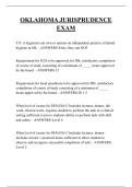 OKLAHOMA JURISPRUDENCE  EXAM  QUESTIONS AND ANSWERS 2026