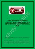 Texas LPC Jurisprudence Exam 2026 &ndash; Carefully Analyzed Questions with Correct Verified Answers &lpar;A&plus; Graded Exam Preparation&rpar;