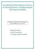 Test Bank&colon; Focus on Personal Finance &lpar;7th Edition&rpar; &ndash; Jack Kapoor&comma; Les Dlabay&comma; Robert Hughes&comma; & Melissa Hart