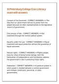 St Petersburg College Civic Literacy exam with answers&period;