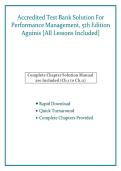 Test Bank&colon; Performance Management &lpar;5th Edition&rpar; &ndash; Herman Aguinis