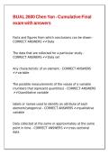 BUAL 2600 Chen Yan - Cumulative Final exam with answers