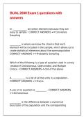 BUAL 2600 Exam 1 questions with answers