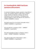Dr&period; Gramling BUAL 2600 Final Exam questions with answers