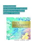 Finite Mathematics & Its Applications &lpar;13th Edition&rpar; &ndash; Solution Manual &vert; Larry J&period; Goldstein &vert; Complete Worked Solutions