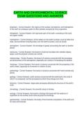 EARTH AND ENVIRONMENTAL SCIENCE EXAM QUESTIONS AND ANSWERS