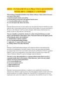 HESI - FUNDAMENTALS PRACTICE QUESTIONS WITH 100&percnt; CORRECT ANSWERS