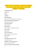 NURS 328&colon; CONCEPTION AND DEVELOPMENT EXAM PRACTICE QUESTIONS WITH 100&percnt; CORRECT ANSWERS
