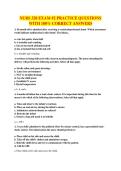 NURS 328 EXAMS &semi;PRACTICE QUESTIONS WITH 100&percnt; CORRECT ANSWERS