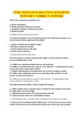 NURS 328 EXAM &num;1 PRACTICE QUESTIONS WITH 100&percnt; CORRECT ANSWERS