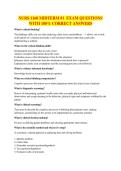 NURS 1160 MIDTERM &num;1 EXAM QUESTIONS WITH 100&percnt; CORRECT ANSWERS