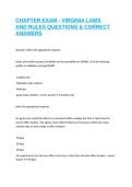 CHAPTER EXAM - VIRGINIA LAWS AND RULES QUESTIONS & CORRECT ANSWERS