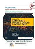Test Bank Complete&lowbar; Introduction to Radiologic & Imaging Sciences & Patient Care 8th Edition&comma; &lpar;2023&rpar; By Arlene M&period; Adler&comma; Richard R&period; Carlton & Kori L&period; Stewart&vert; All Chapters 1-26&vert; 4 Units&vert; Latest With Answers And Detailed Explanation&vert; Graded A&plus;