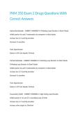 PHM 350 Exam 2 Drugs Questions With Correct Answers 