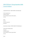 PHM 350 Exam 3 Drugs Questions With Correct Answers 