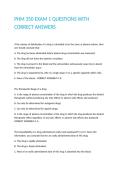 PHM 350 EXAM 1 QUESTIONS WITH CORRECT ANSWERS 