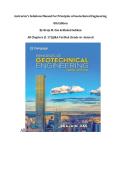 Instructor&rsquo;s Solutions Manual For Principles of Geotechnical Engineering 8th Edition  By Braja M&period; Das & Khaled Sobhan &vert; All Chapters &lpar;1-17&rpar;&vert;Q&A Verified &vert;Grade A&plus; Assured&vert; ISBN 9780357420478