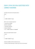 EXAM 1 PHM 350 MSU QUESTIONS WITH CORRECT ANSWERS