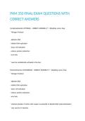 PHM 350 FINAL EXAM QUESTIONS WITH CORRECT ANSWERS 