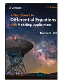 Solution Manual For A First Course in Differential Equations with Modeling Applications&comma; 12th Edition Dennis G&period; Zill