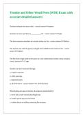 Termite and Other Wood Pests &lpar;WDI&rpar; Exam with accurate detailed answers