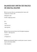BALANCED BODY WRITTEN TEST PRACTICE SET 2026 FULL SOLUTION