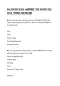 BALANCED BODY WRITTEN TEST REVIEW FILE 2026 TESTED QUESTIONS