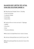 BALANCED BODY WRITTEN TEST ACTUAL EXAM 2026 SOLUTIONS GRADED A&plus;