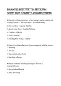 BALANCED BODY WRITTEN TEST EXAM SCRIPT 2026 COMPLETE ANSWERS VERIFIED