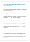 A & P LAB 1 MCGRAWHILL EXAM WITH ACCURATE DETAILED ANSWERS