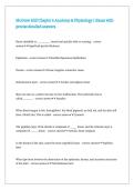 McGraw Hill Chapter 6 Anatomy & Physiology 1 Exam with precise detailed answers