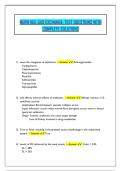 NURN 160&colon; GAS EXCHANGE&colon; TEST QUESTIONS WITH COMPLETE SOLUTIONS 
