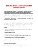 MBA 755 - Module 2 Exam Questions With Complete Answers 