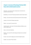 Chapter 1 Anatomy & Physiology &lpar;McGraw Hill&rpar; Exam with verified detailed answers