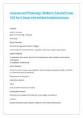 Anatomy and Physiology 1 Midterm Exam McGraw Hill Part 1 Exam with verified detailed solutions
