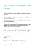 PHM 431 Exam 2 Questions With Correct Answers
